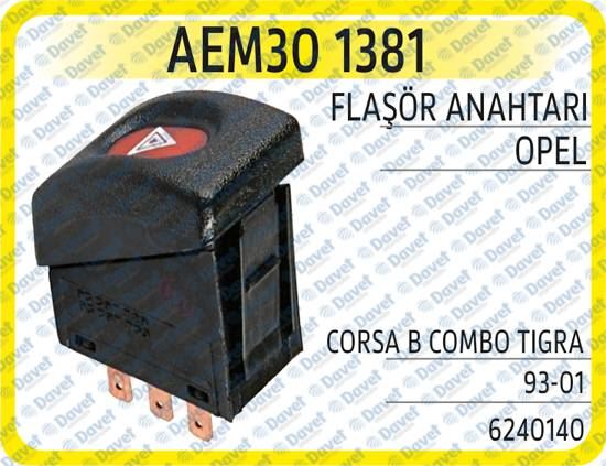 AEM 301381 Flasor Anahtari Opel Corsa B Combo Tigra 93-01